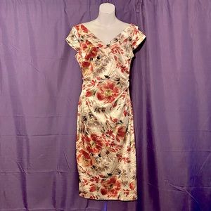 Shimmering watercolor wiggle dress